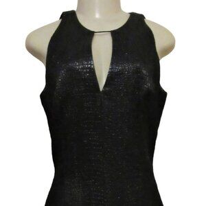 Carmen Marc Valvo, Alligator Style Print Little Black Dress in Size 10